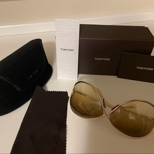 Tom Ford Miranda sunglasses with gold tinting